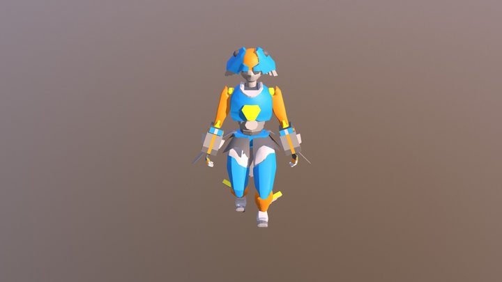 Female Toy Game Character 3D Model