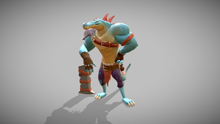 Mercenary Lizard - Concept by Federico Meloni 3D Model