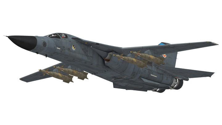 F-111F Aardvark with GBU-10 – Kostenloses 3D-Modell STL