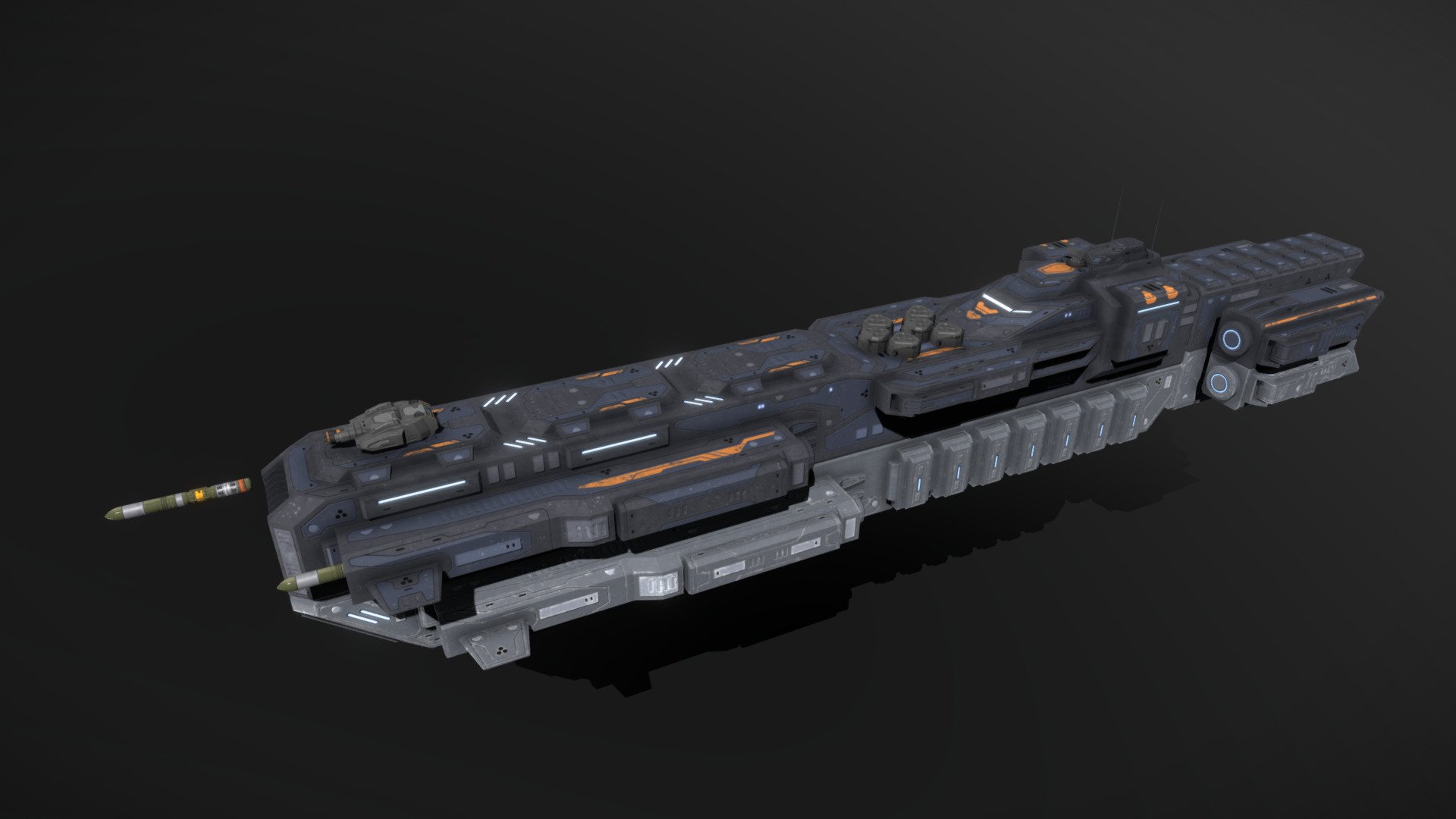 Scifi Torpedo Destroyer Catapult - Buy Royalty Free 3D model by MSGDI ...