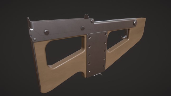 Roska DSCMP 380 (Drop Sear Cheek Machine Pistol) 3D Model