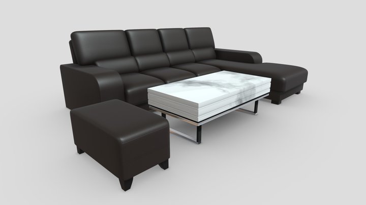 Living Room Furniture Set 3D Model