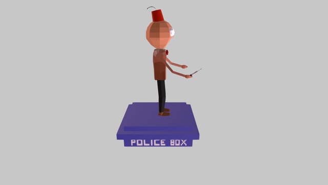 Doctor Who Zombie 3D Low poly model 3D Model