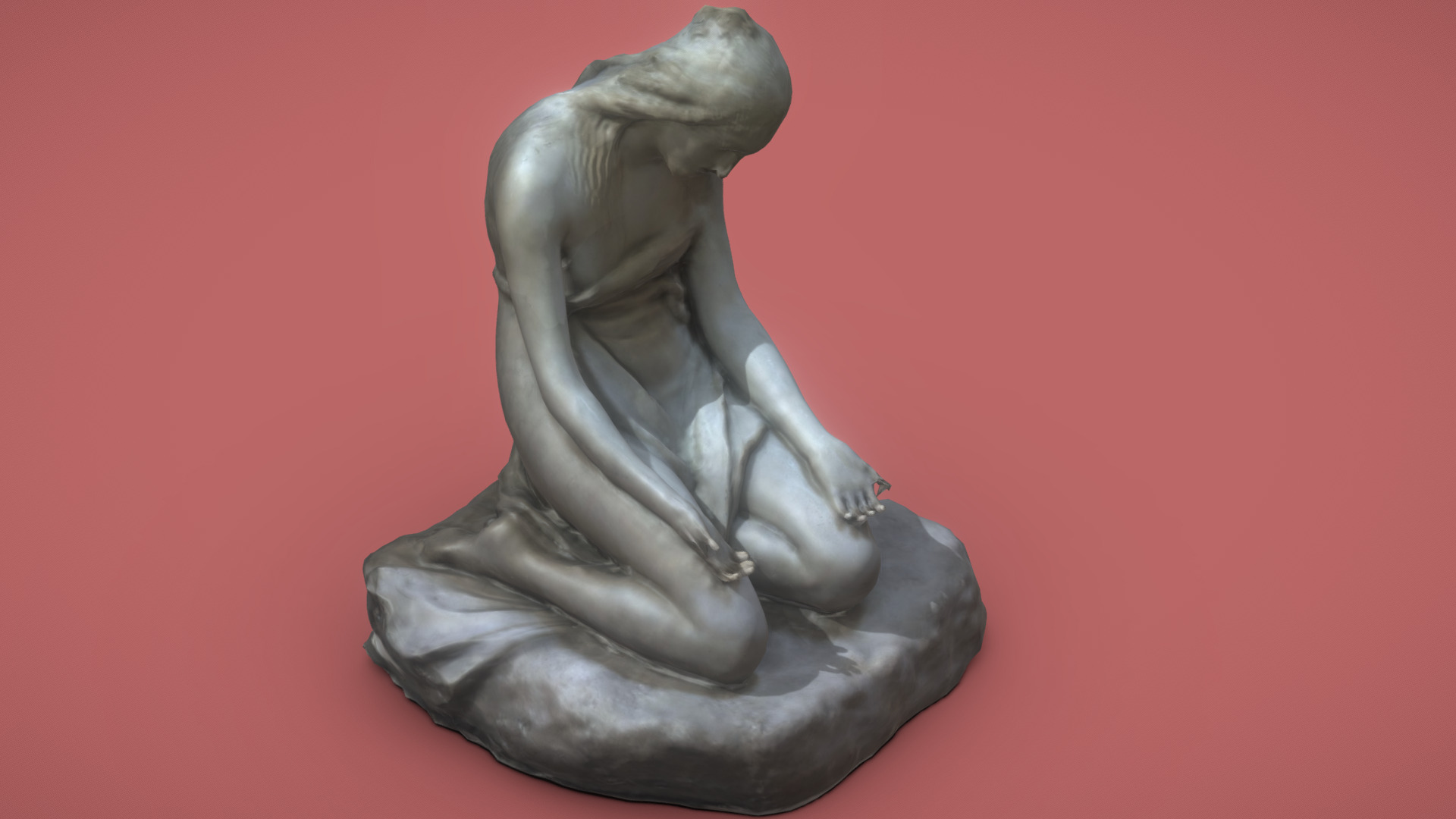 3D model Maddalena penitente – Antonio Canova - This is a 3D model of the Maddalena penitente - Antonio Canova. The 3D model is about a statue of a person.