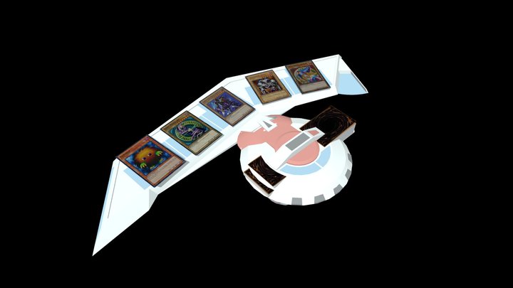 YUGIOH DUEL DISK With Cards 3D Model