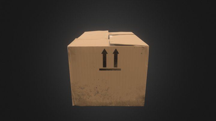 Corrugated Cardboard Box 3D Model