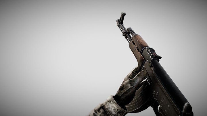 Modern firearms AK-47 3D Model