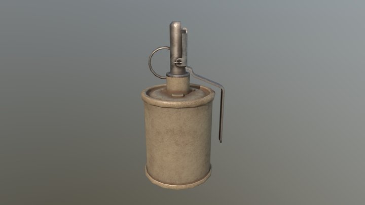RG-42 Soviet Handgrenade Low-Poly 3D Model