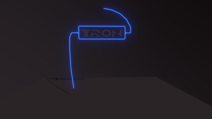 Tron Neon Wall 3D Model