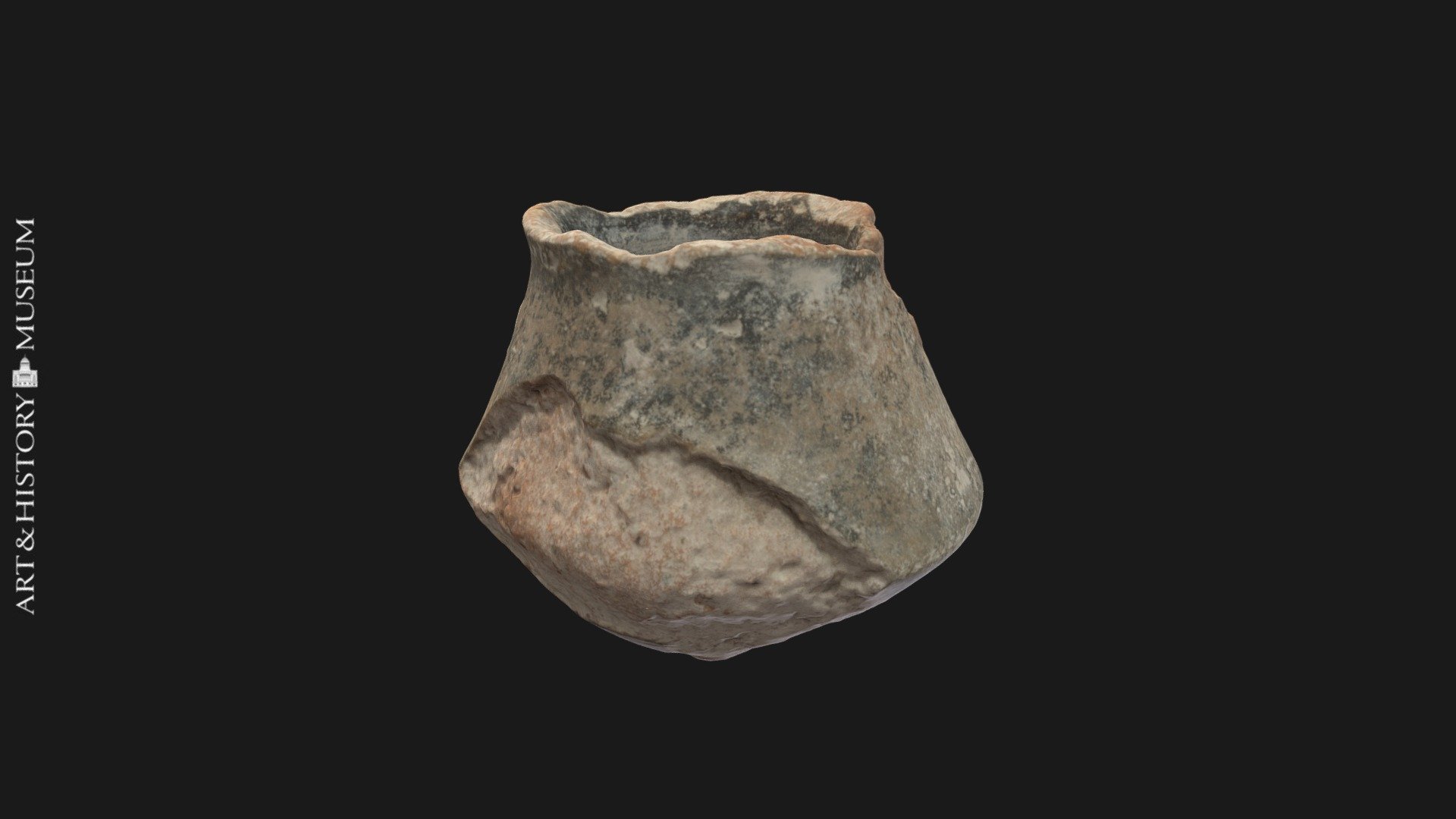 Small carinated vase with flaring rim