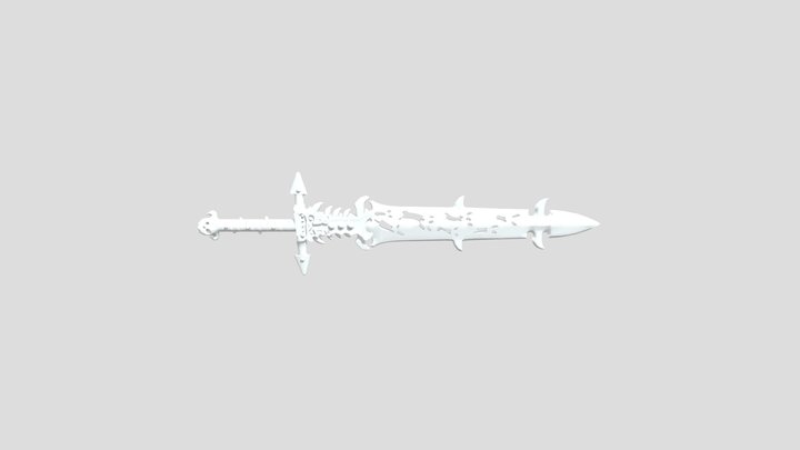 Drachnyen inspired Sword 3D Model