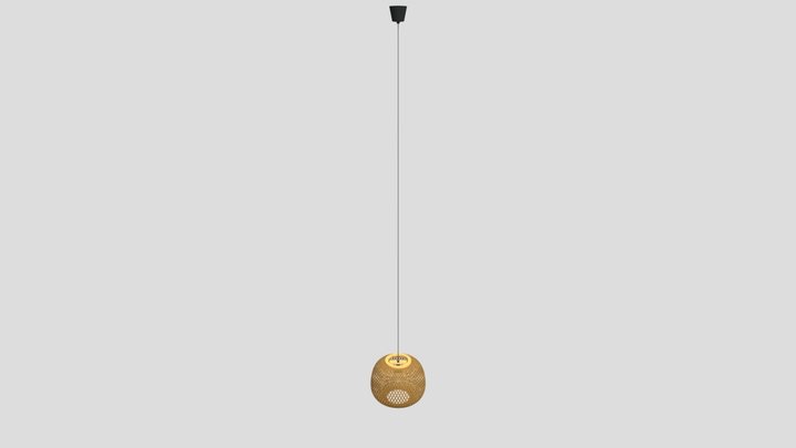 Woven Bamboo Sphere Pendant Light