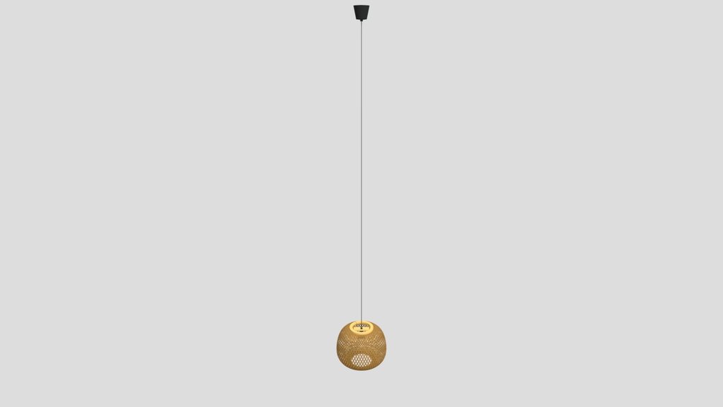 Woven Bamboo Sphere Pendant Light