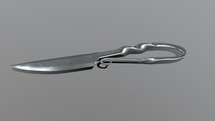 Medieval cutlery: knife 3D Model