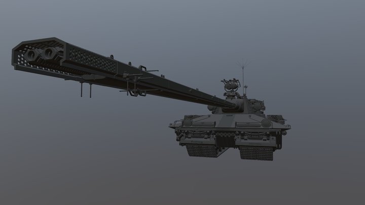 Pz. Zerstörer Tiger IV mit 17.4 cm PaK Zwilling 3D Model