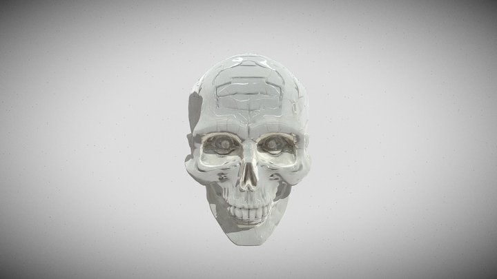 bald human head sculpture