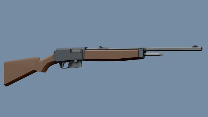 Low-Poly Winchester Model 1910 – Modelo 3D gratuito STL