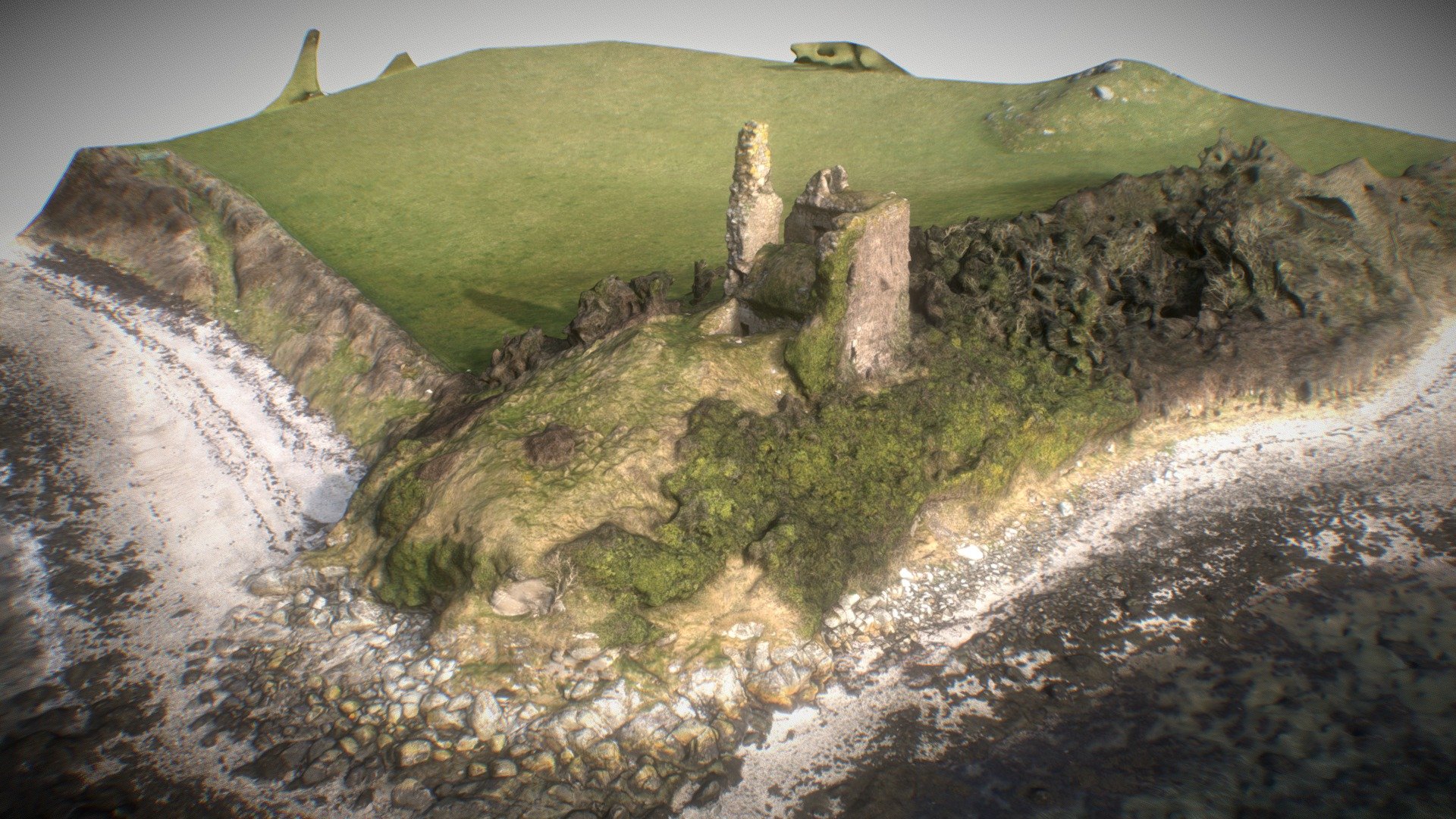 Inch Castle, Inch Island, Donegal, Ireland 3D model by