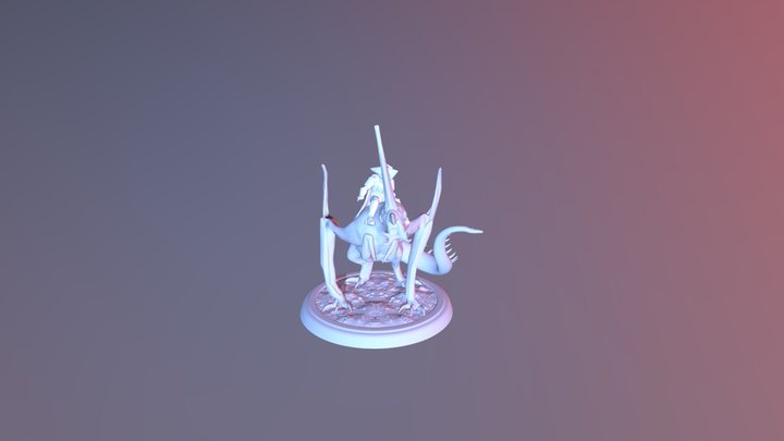 Dragon Poses With Rider 04 3D Model