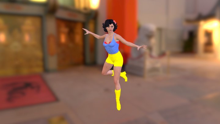 Snow White superhero 3D Model
