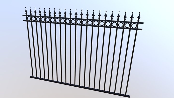 Spear Tipped Fence 3D Model