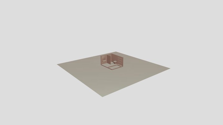 Isometric Bathroom 3D Model