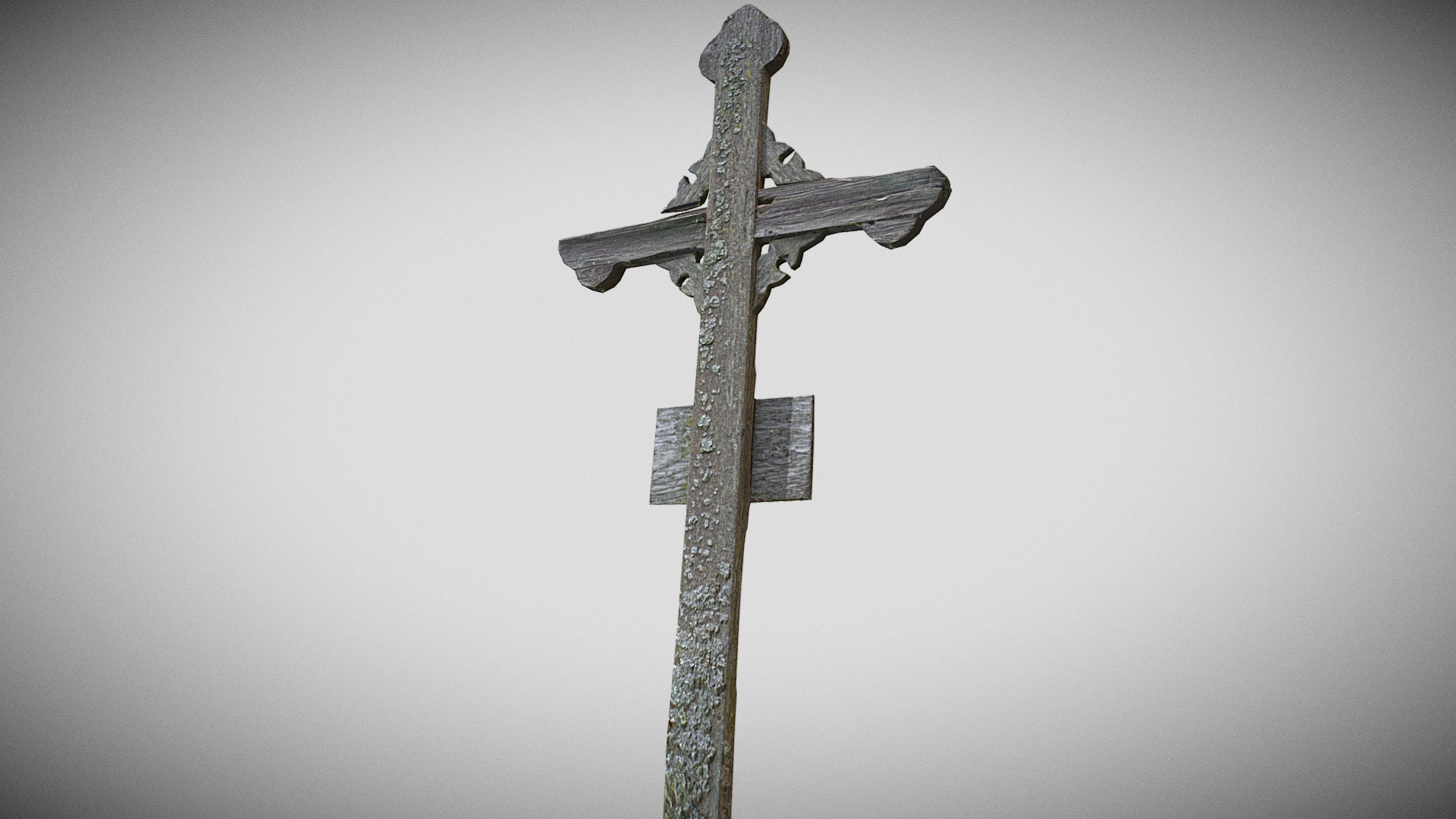 3D model Old Wooden Cross - This is a 3D model of the Old Wooden Cross. The 3D model is about a cross with a cross on top.