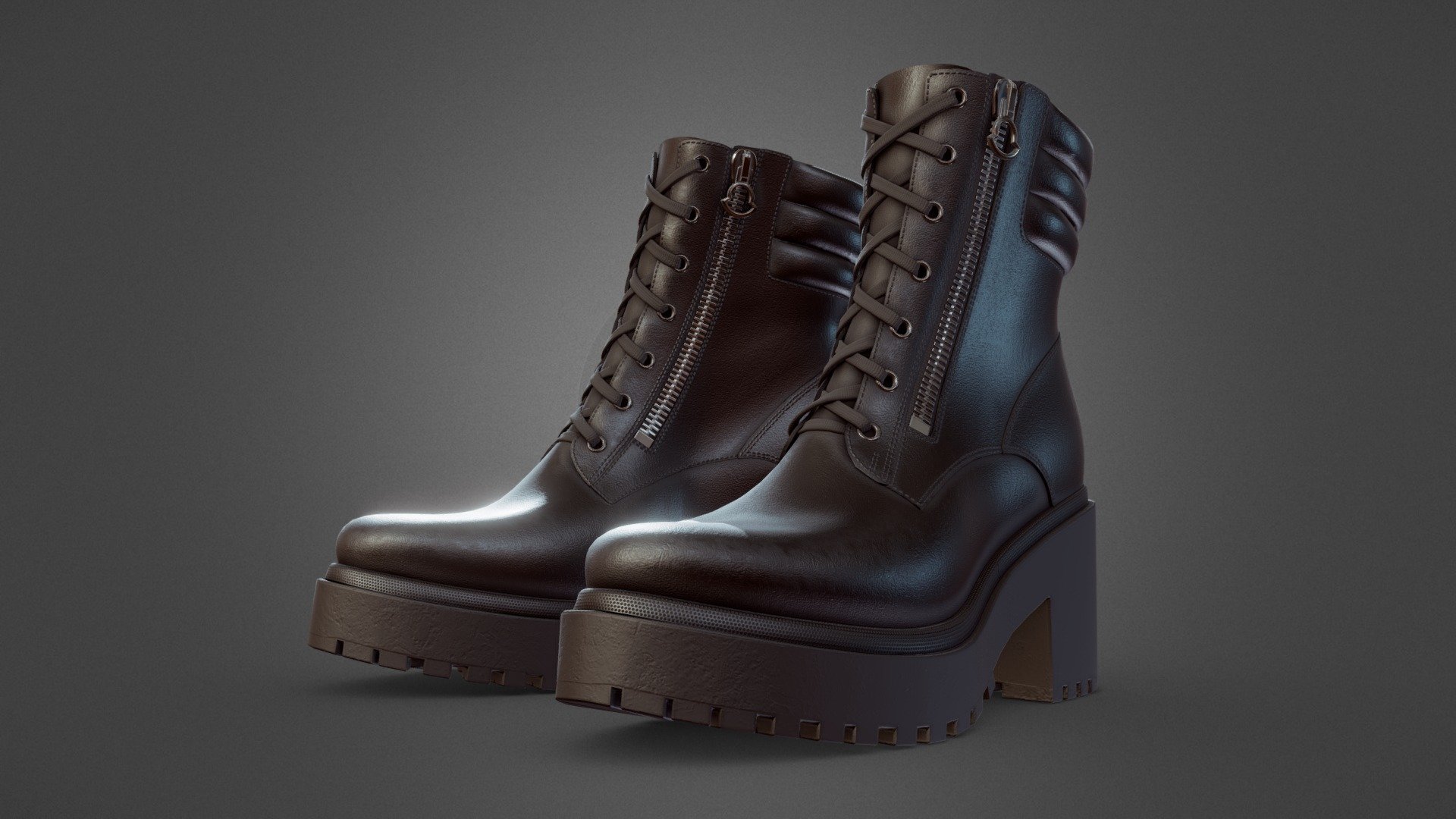 Black Leather Boots - Buy Royalty Free 3D model by Mouch (@Mountrise ...
