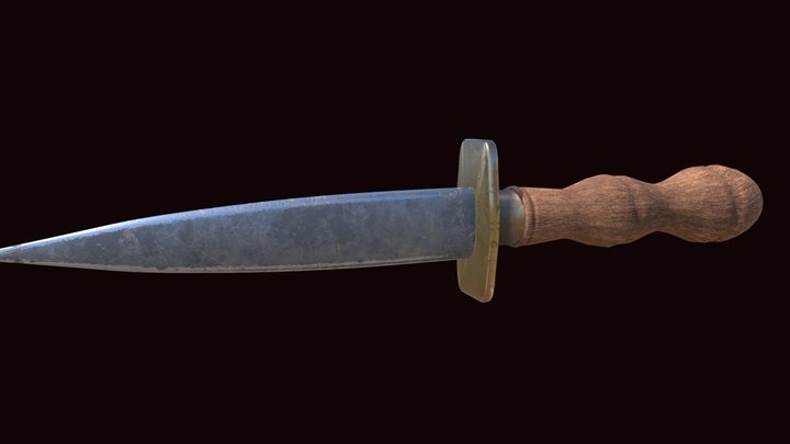 Old Historical Knife 3D Model