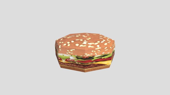 lowpoly burger 3D Model