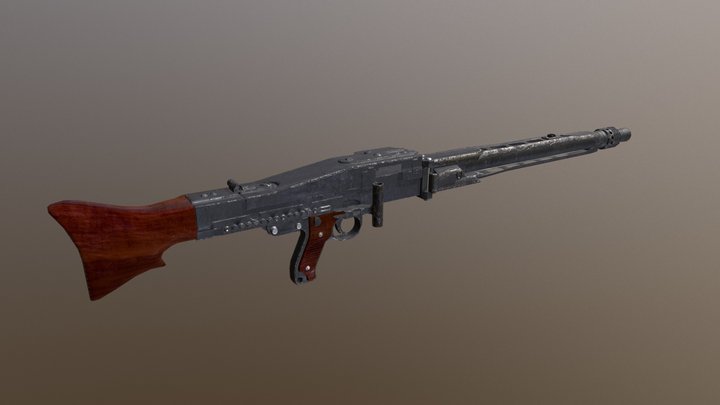 GAP F DAE01 Ronningen Preben MG42 Lowpoly 3D Model