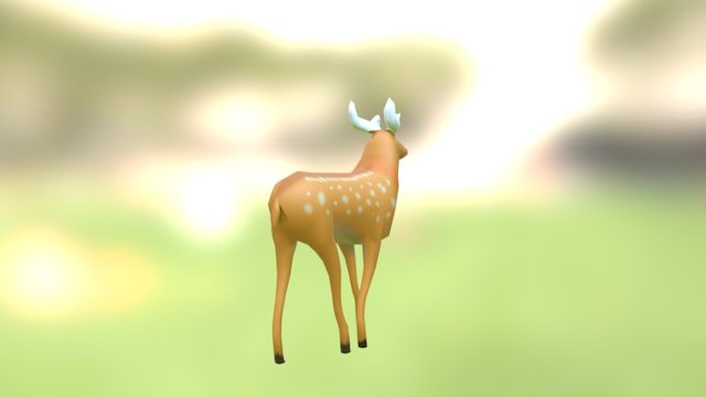 Cartoon Deer 3D Model