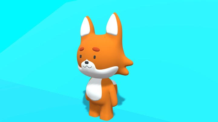 Cute Fox 3D Model