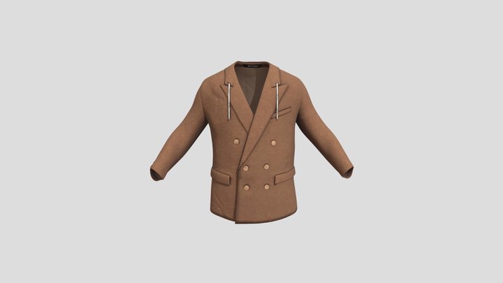 Look 9 Palm Angels Jacket 3D Model