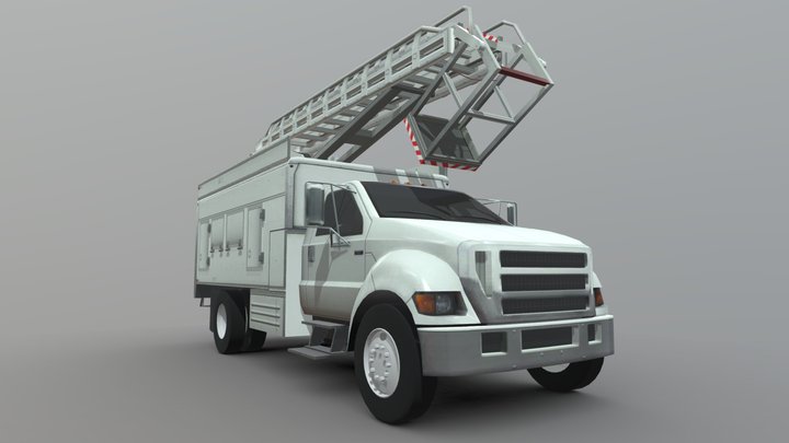Ford F650 Ultity Truck 3D Model