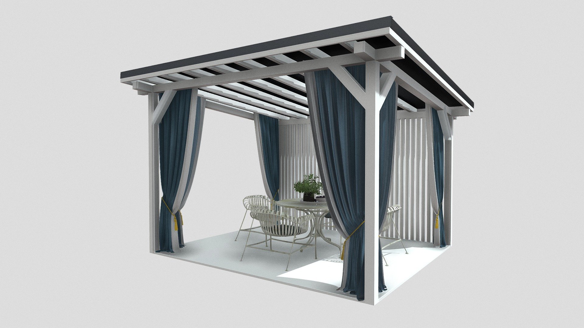 Garden Pavilion - 3D model by CreaturaN [fbf7581] - Sketchfab
