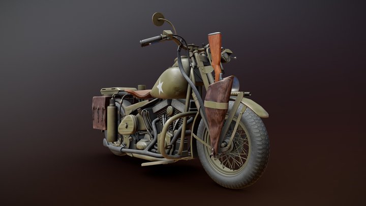 Harley-Davidson WLA "Liberator" 3D Model