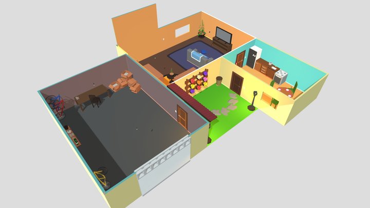 1º Andar casa do Lô - Game Simple Tasks 3D Model