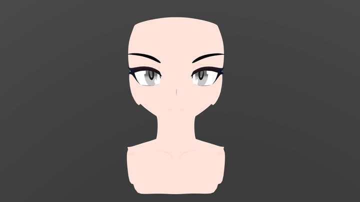 Anime Face Base (Rigged) 3D Model