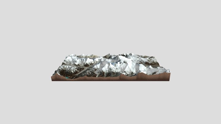3D Terrain Everest Mountain 3D Model