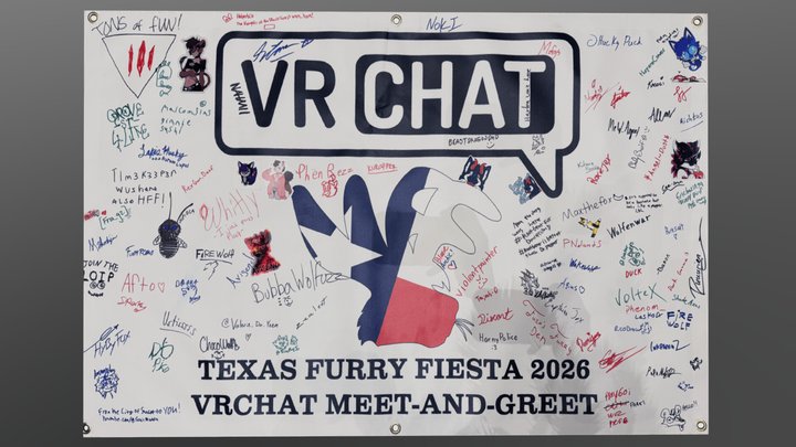 VRChat Banner (Texas Furry Fiesta 2026) 3D Model