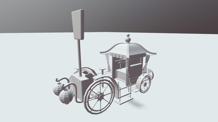 Carriage SteamPunk 3D Model