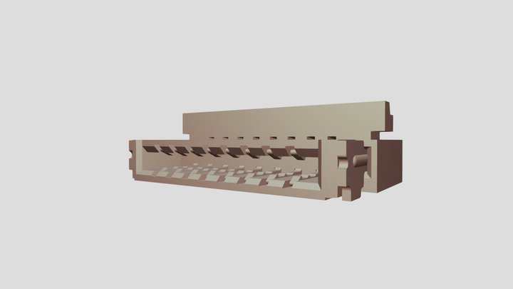 FPC connector back flip 8p 3D Model