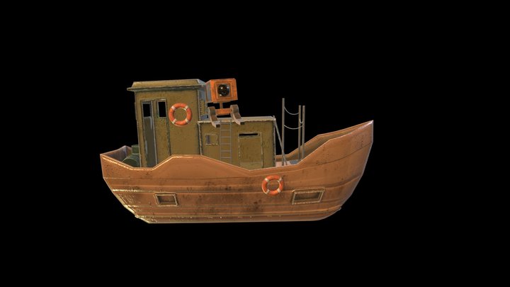 Abandoned Boat 3D Model