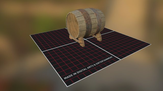 Prop_ Wine Barrel 3D Model