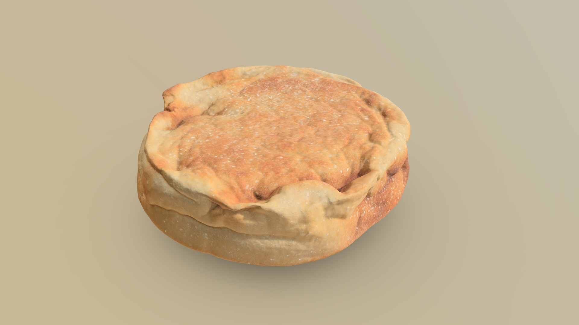 3D model English Muffin - This is a 3D model of the English Muffin. The 3D model is about a piece of food.