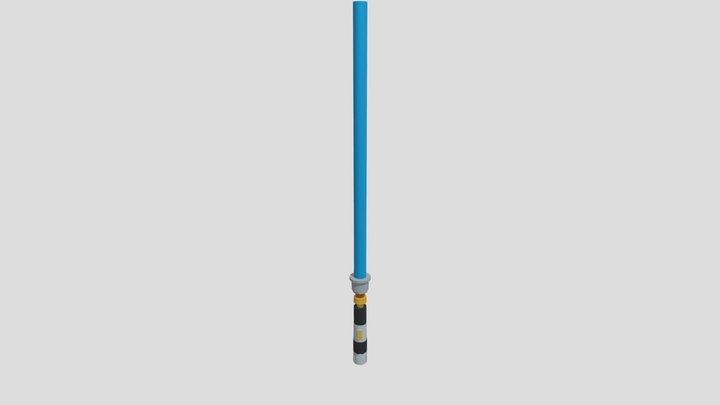 Low Poly Lightsaber 3D Model