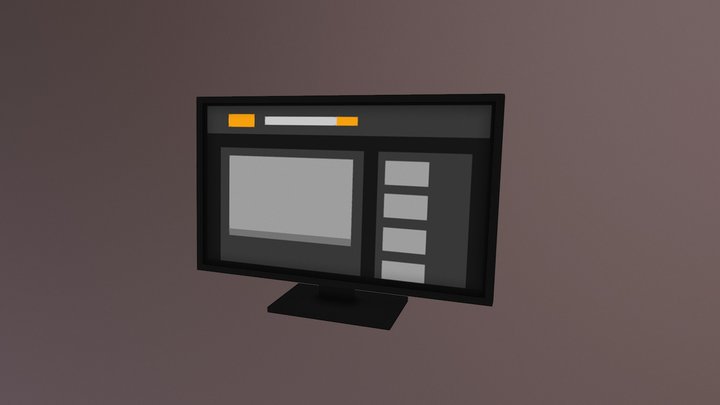 Low poly monitor - Household Props Challenge 3D Model