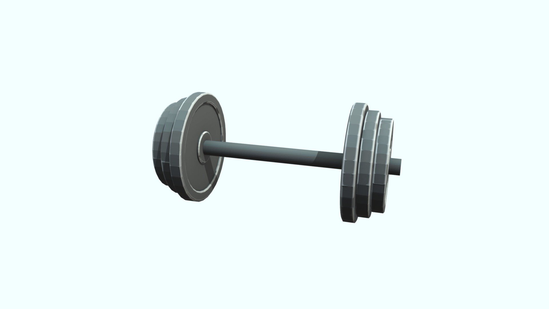 Stylized dumbbell