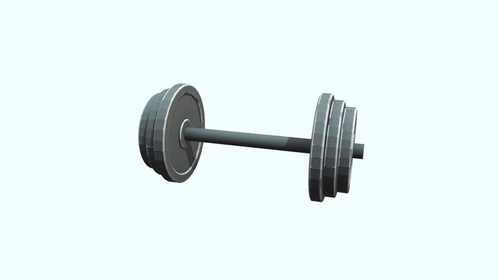 Stylized dumbbell 3D Model